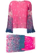 Great Unknown Vintage Floral Print Top & Skirt - Pink & Purple