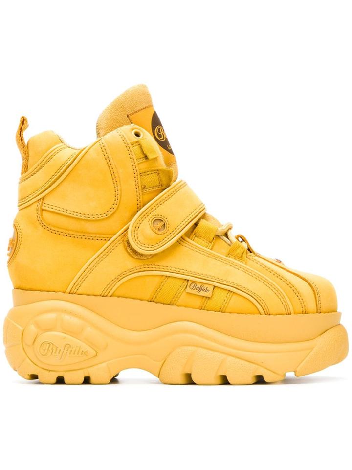 Buffalo Platform Lace-up Sneakers - Yellow & Orange