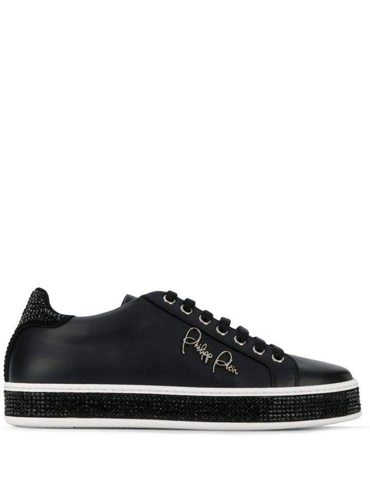 Philipp Plein Lo-top Crystal Sneakers - Black