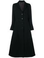 Andrea Ya'aqov Flared Single Breasted Coat - Black