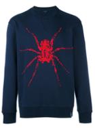 Lanvin Spider Print Sweatshirt, Men's, Size: Small, Blue, Cotton