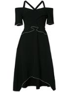 Proenza Schouler Cold-shoulder Dress, Women's, Size: 2, Black, Acetate/viscose/silk