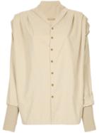 Nehera Pleated Shoulder Blouse - Neutrals