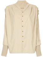 Nehera Pleated Shoulder Blouse - Neutrals