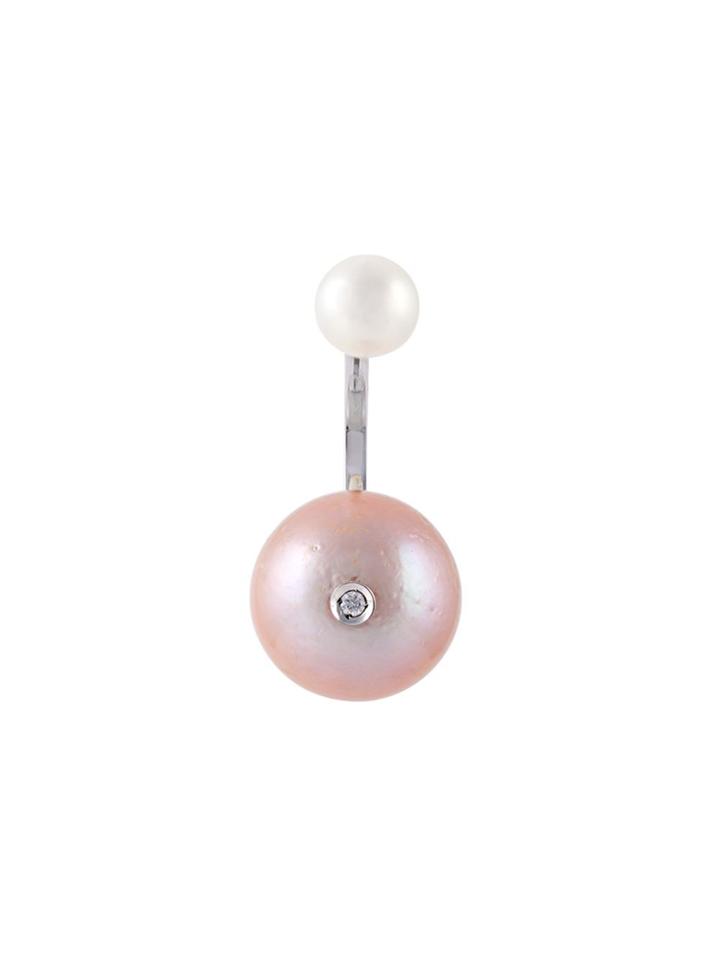 Delfina Delettrez 'pearl Piercing' Diamond Earring - White