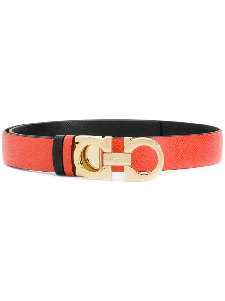 Salvatore Ferragamo Double Gancio Belt - Yellow & Orange