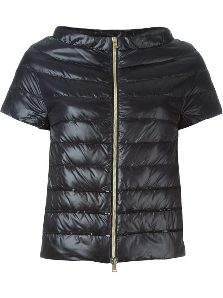 Herno Short Sleeved Padded Jacket, Women's, Size: 46, Black, Polyamide/feather Down/polyester