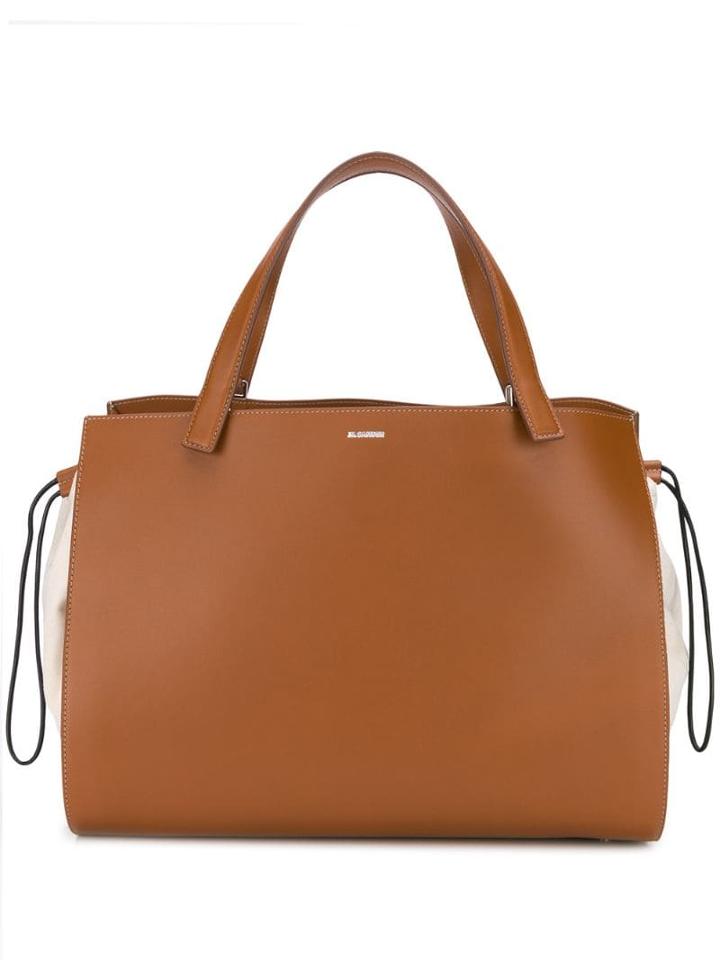 Jil Sander Drawstring Tote Bag - Brown