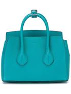 Bally Mini Tote Bag, Women's, Blue, Calf Leather