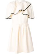 Valentino Cold Shoulder Mini Dress - White