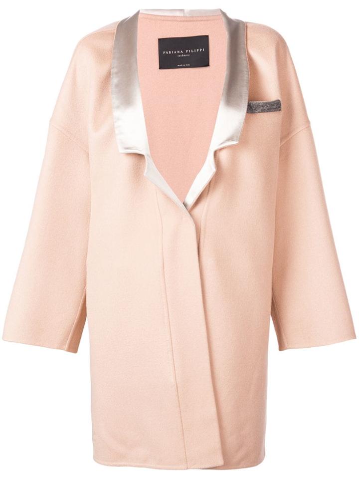Fabiana Filippi Oversized Embellished Pocket Coat - Neutrals