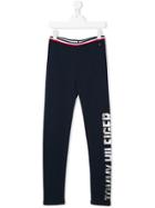 Tommy Hilfiger Junior Teen Metallic Logo Leggings - Blue