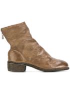 Guidi Zipped Ankle Boots - Brown