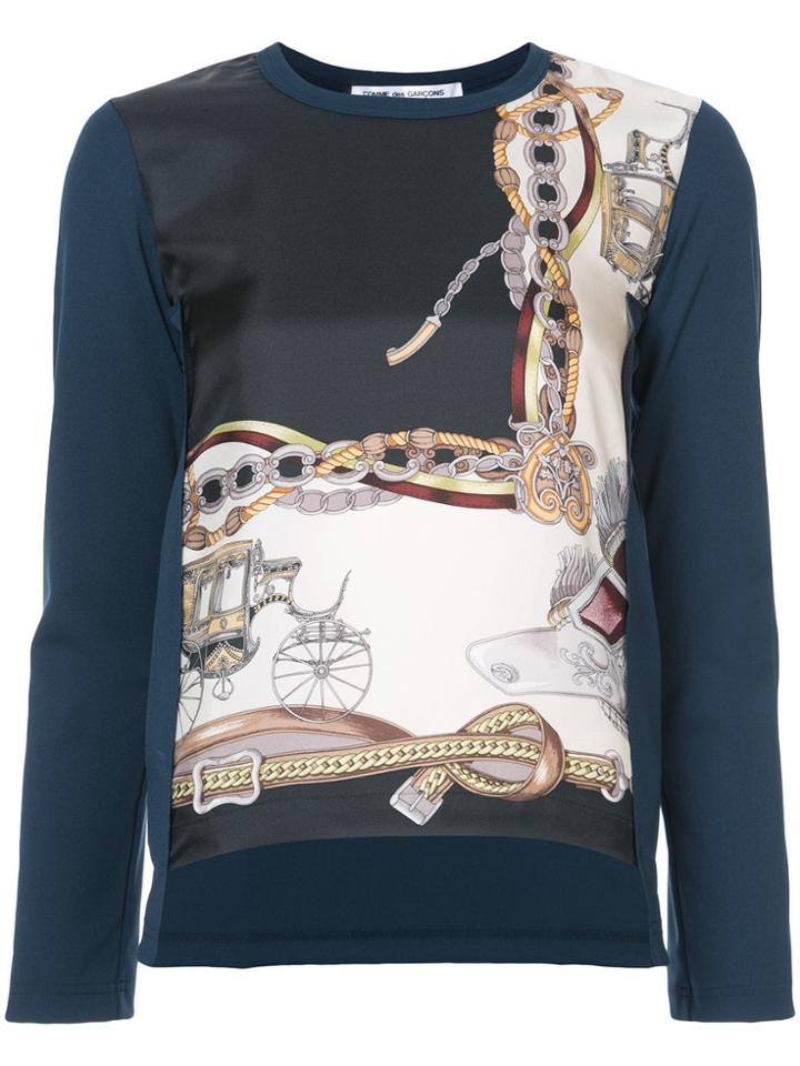 Comme Des Garçons Comme Des Garçons Chain Print Jumper - Blue