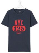 Woolrich Kids Teen Nyc Logo Print T-shirt - Blue