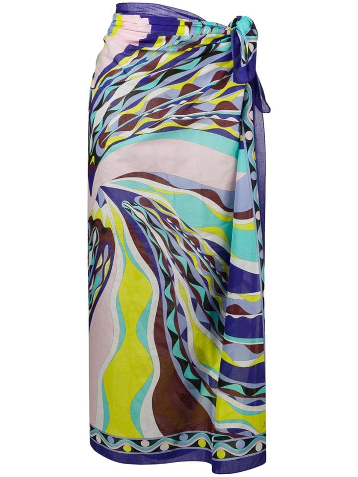 Emilio Pucci Burle Print Scarf - Blue