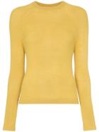 Carcel Crew Neck Alpaca Wool Sweater - Yellow