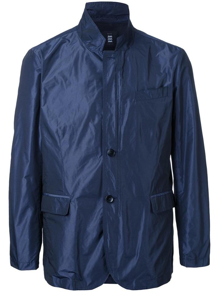Kent & Curwen Stripe Casual Blazer Jacket - Blue