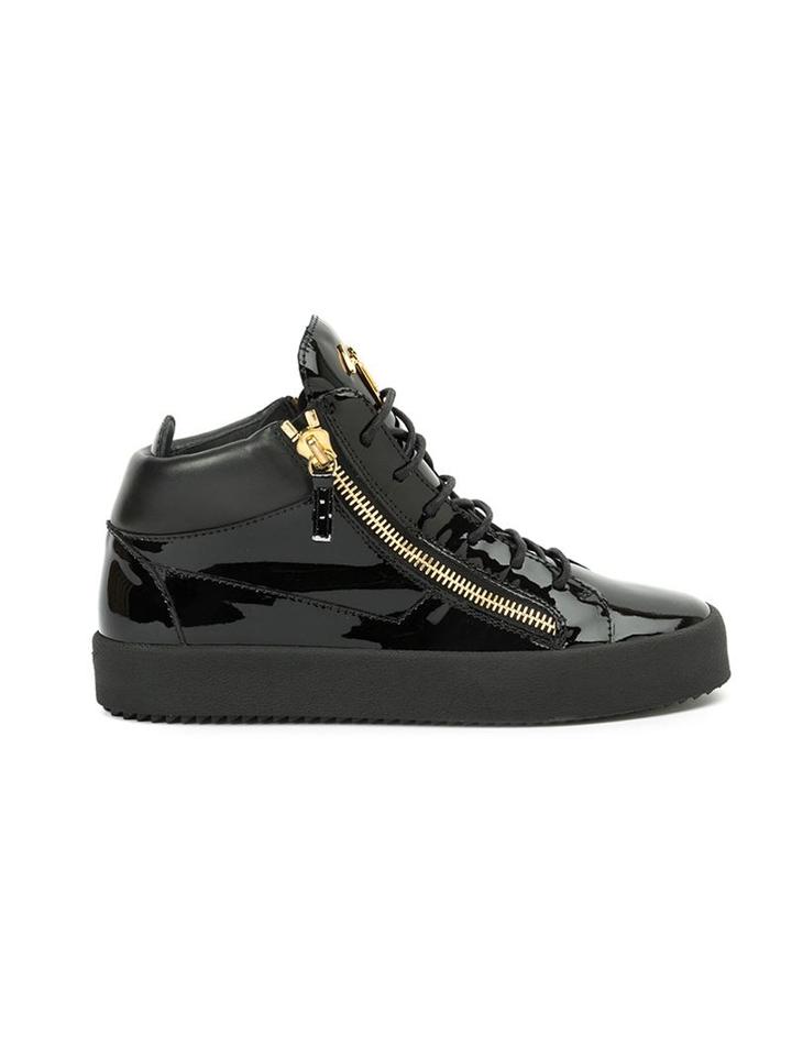 Giuseppe Zanotti Design Vegas Hi-top Sneakers, Men's, Size: 44, Black, Leather/rubber