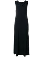 Mm6 Maison Margiela Cowl Neck Maxi Dress - Black