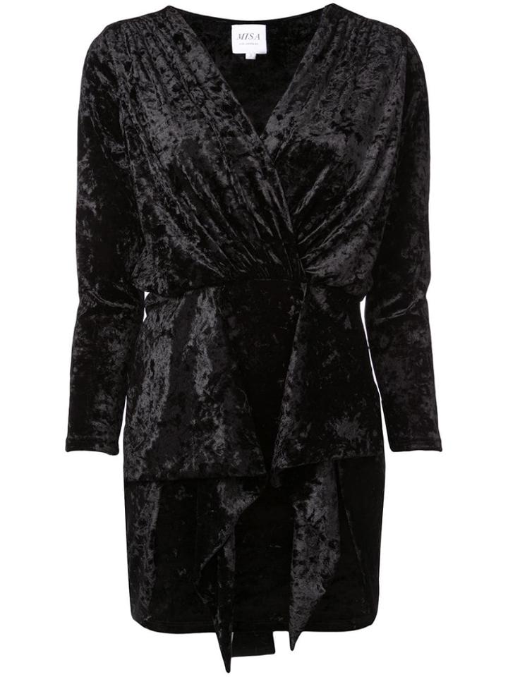 Misa Los Angeles Velvet Mini Dress - Black