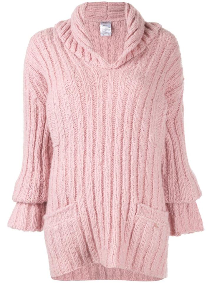 Chanel Vintage Ribbed Knit Jumper - Pink