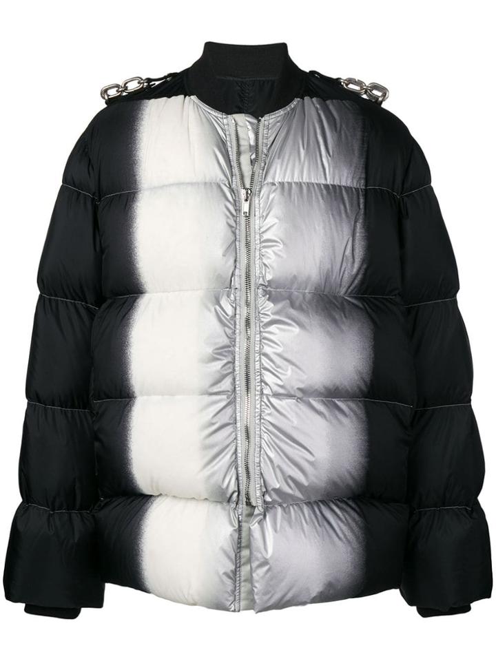 Rick Owens Graffiti Detail Flight Jacket - Black