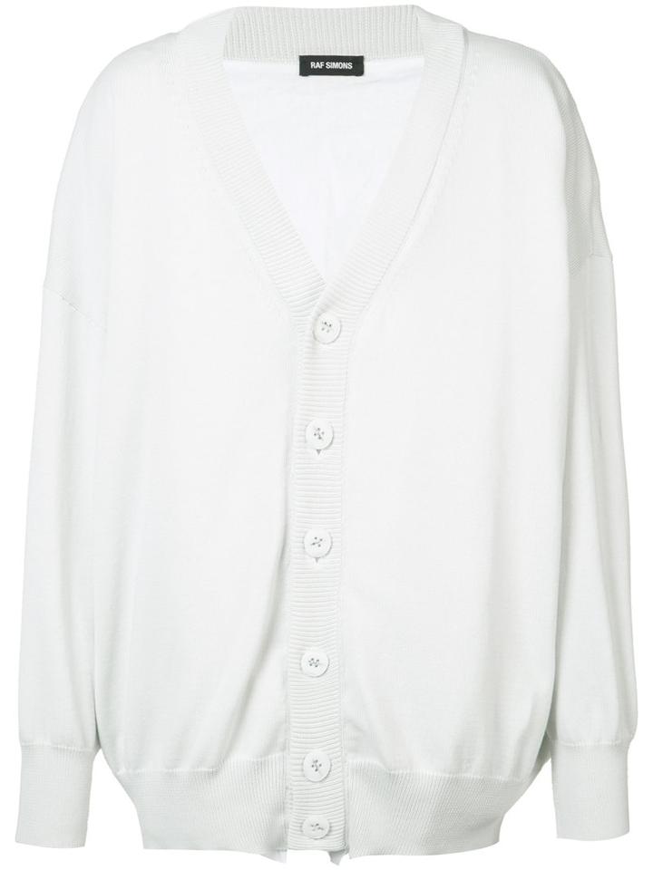 Raf Simons - Buttoned Cardigan - Men - Cotton/linen/flax - S, White, Cotton/linen/flax