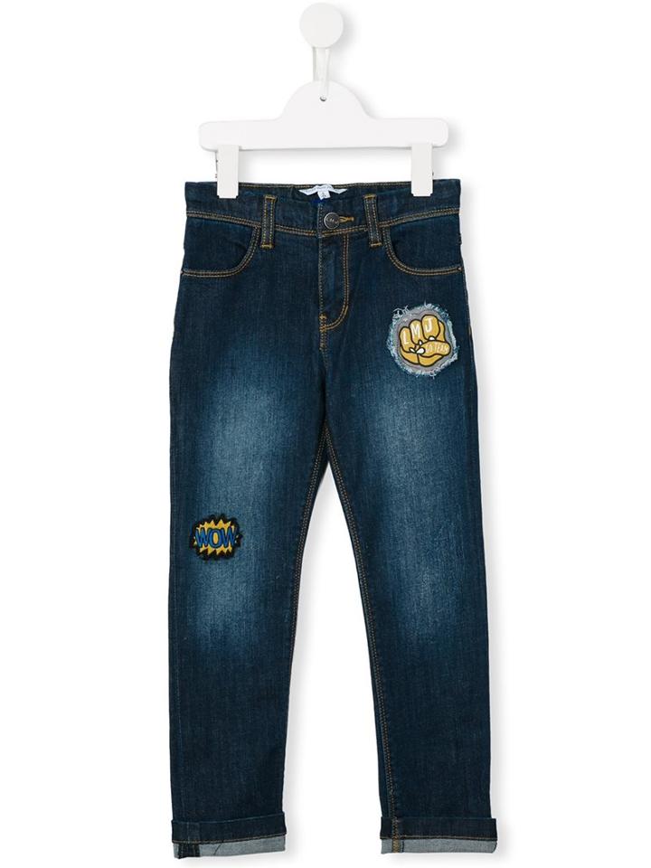 Little Marc Jacobs Patch Detailed Jeans, Boy's, Size: 10 Yrs, Blue