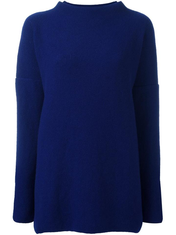 Daniela Gregis Boat-neck Wool Jumper, Women's, Blue, Wool