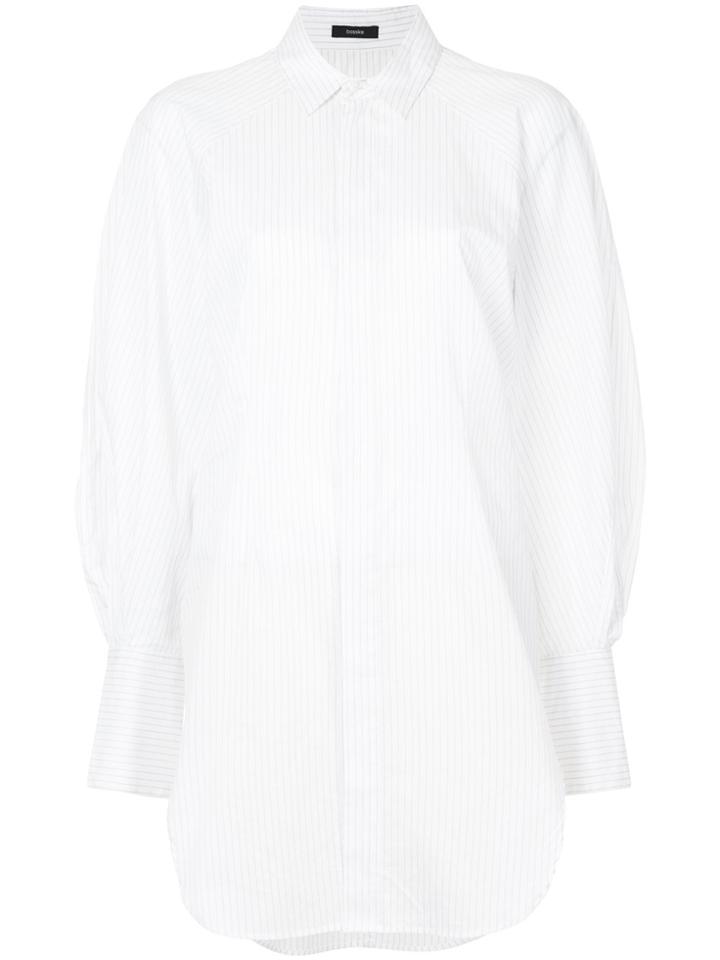 Bassike Stripe Rib Insert Shirt - White