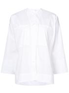 Tome Collarless A-line Shirt - White