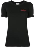 Ck Calvin Klein Logo Embroidered T-shirt - Black