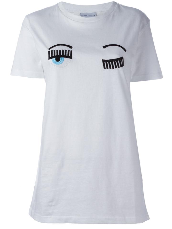 Chiara Ferragni Flirting Long T-shirt, Women's, Size: Xxs, White, Cotton
