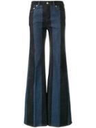 Sonia Rykiel Flared Patchwork Jeans - Blue