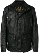 Belstaff Faux Leather Patch Pocket Jacket - Black