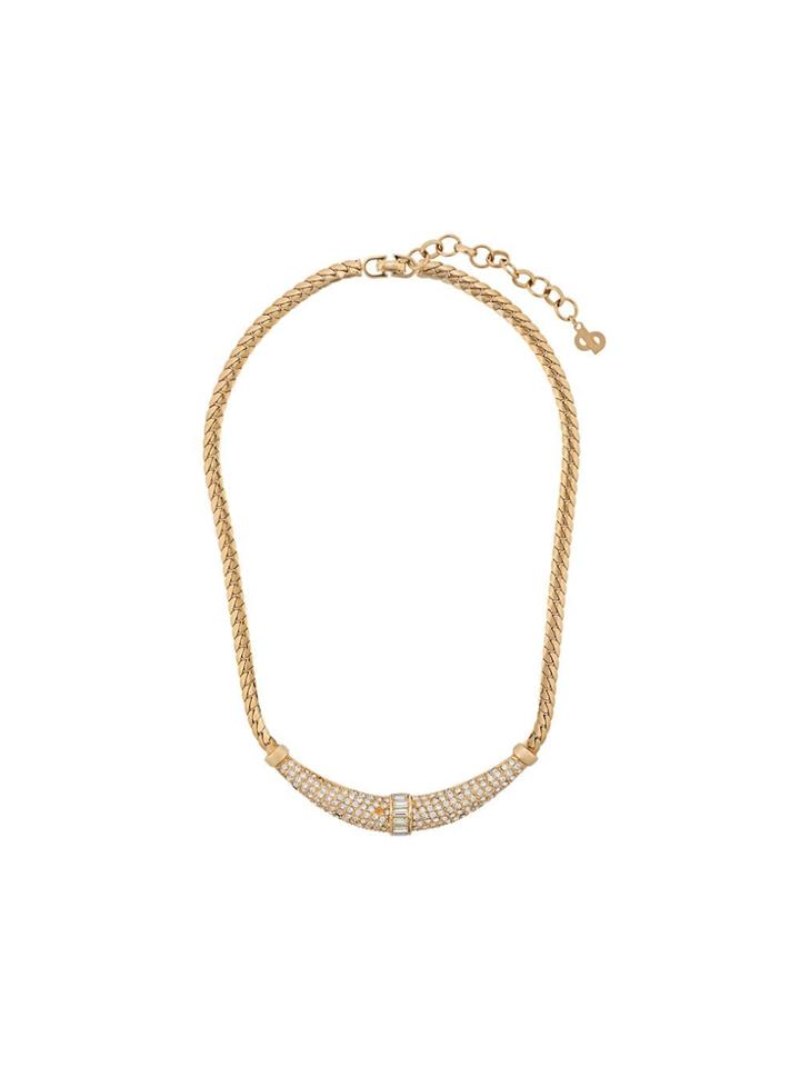 Christian Dior Pre-owned 1980's Snake Chain Necklace - Gold