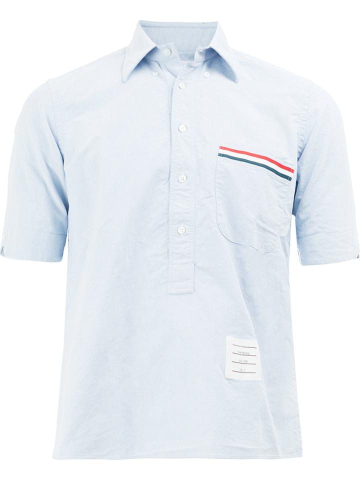 Thom Browne Pocket Trim Shirt - Blue
