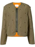 As65 - Embroidered Eyelet Jacket - Women - Polyamide/polyester - S, Green, Polyamide/polyester