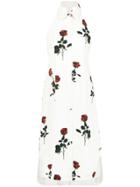 Osklen Roses Print A-line Dress - White