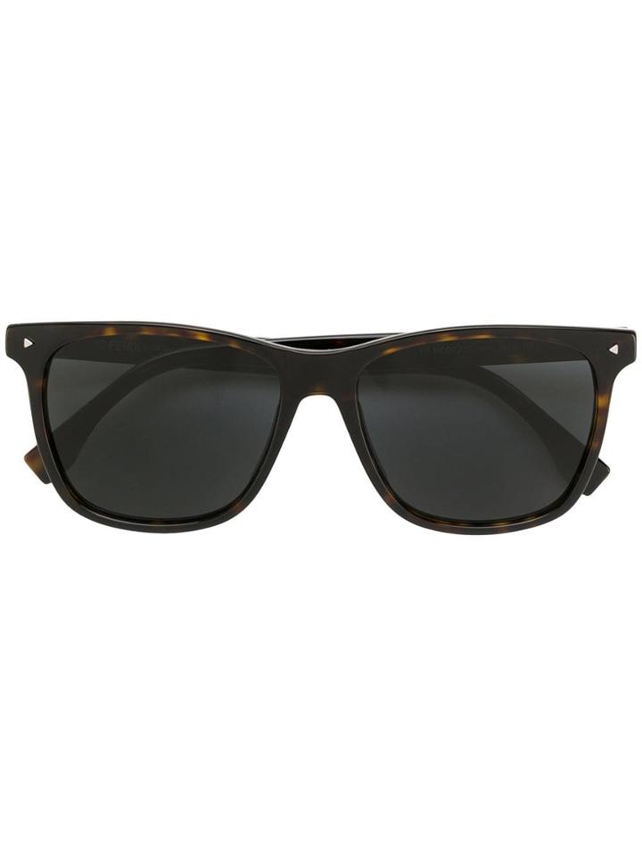 Fendi Eyewear Tortoiseshell-effect Sunglasses - Brown