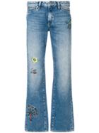 Mira Mikati Embroidered Detail Bootcut Jeans - Blue