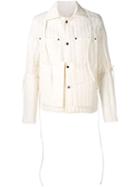 Craig Green Padded Ribbon Detail Jacket, Men's, Size: S, White, Acetate/nylon