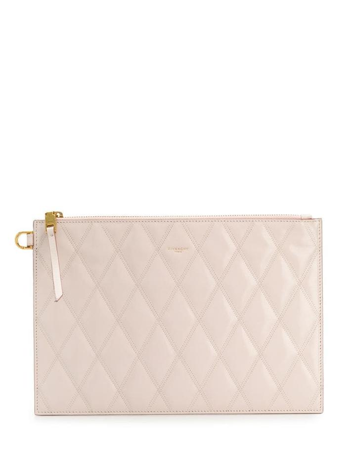 Givenchy Diamond Quilted Clutch - Pink