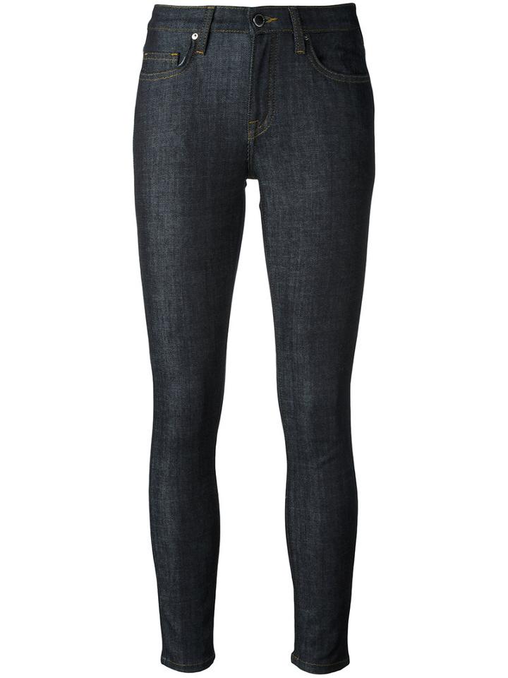 Victoria Victoria Beckham Cropped Skinny Jeans, Women's, Size: 28, Blue, Cotton/polyester/spandex/elastane