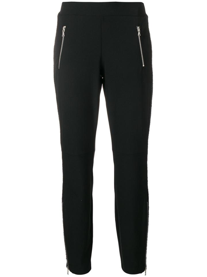 Cambio Zip Leg Slim-fit Trousers - Black