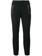Cambio Zip Leg Slim-fit Trousers - Black