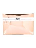 Mm6 Maison Margiela Metallic (grey) Zipped Clutch, Women's, Polyester/polyurethane