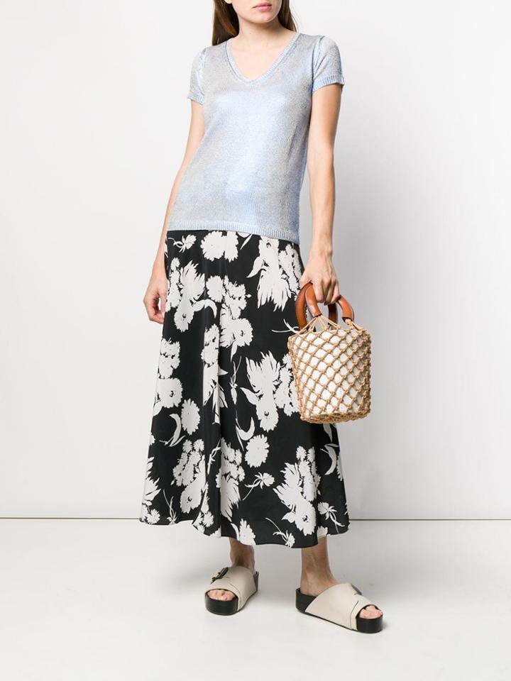 Majestic Filatures Woven Knit T-shirt - Blue