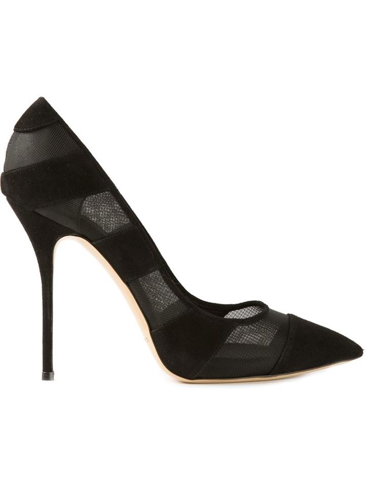 Casadei Striped Panel Pump